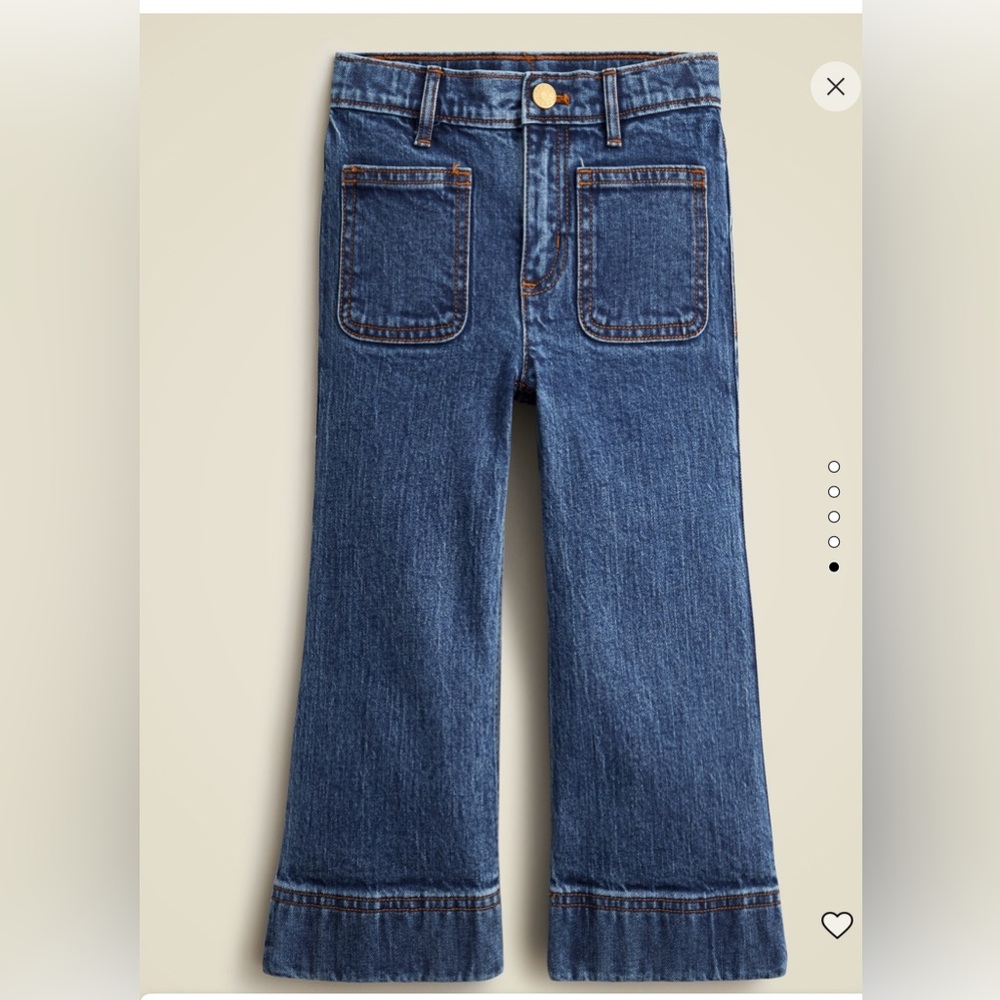 NWT Crewcuts Girls' Sailor stretch denim trouser